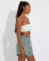 Getaway Short 5" - Gingham: Tropics / Coconut