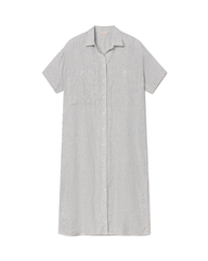 Getaway Shirt Dress - Coastal Stripe: Varsity / Coconut