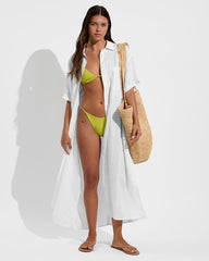 Getaway Shirt Dress - Coconut