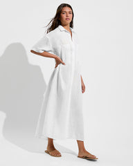 Getaway Shirt Dress - Coconut