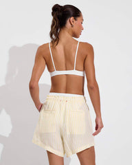 Getaway Short 5" - Bungalow Stripe: Melt / Coconut