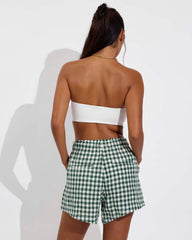 Getaway Short 5" - Gingham: Tropics / Coconut