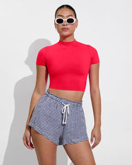 Getaway Short 2.5" - Gingham: Varsity / Coconut